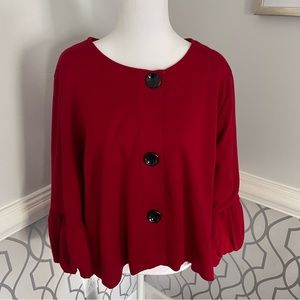 💎Elementz Deep Red Topper Jacket - Size XL